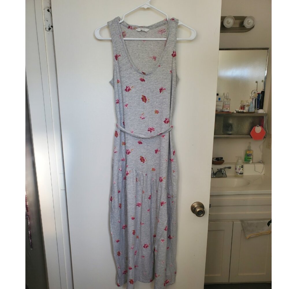 Lucky Brand Cotton Blend Floral Maxi Dress